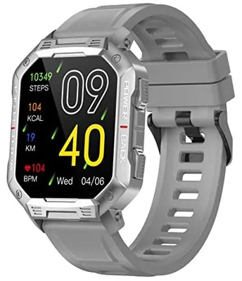 Produktbild von findtime Militär Smartwatch Blutdruckmessung Smartwatches Herren mit Telefonfunktion 1,83 Zoll Sportuhren Fitnessuhr Wasserdicht Armbanduhren für Herren Outdoor Military Schrittzähler Tactical Watch