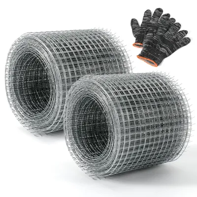 Productafbeelding van Kippengaas knaagdieren - 10 cm x 6 m - Gegalvaniseerd staal - Zilver