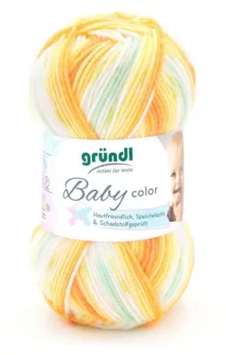 Produktbild von Gründl Wolle Baby color 50 g orange multicolor