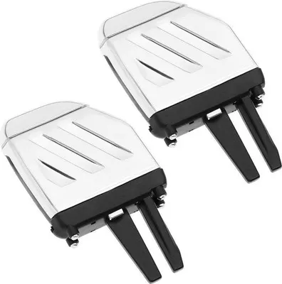 Image de 2 pinces pour soupape de ventilation en ABS noir pour climatisation automobile