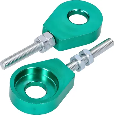 Obrázok produktu pre Sada napínačov kolies / napínačov reťaze hliníková zelená eloxovaná 12 mm