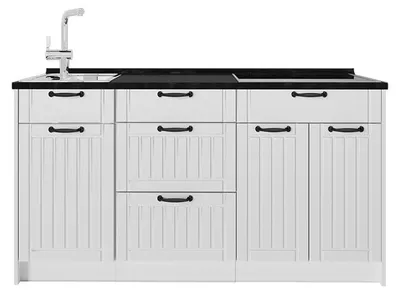 Obrázok produktu pre Kuchynský blok Vicco Fame-Line Biely vidiecky dom/biely 150 cm, AP Antracit, Model 65333