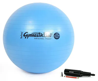 Produktbild von MAXAFE Gymnastikball, 65 cm, mit Luftpumpe, in Hellblau