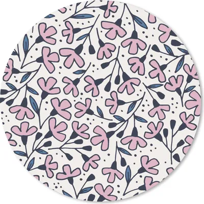 Produktbild von MuchoWow® Mauspad Mousepad Mädchen - Blumen - Rosa - Muster - Mädchen - Kinder - Mädchen 50x50 cm - Mousepads - Maus Mat - Pad - Mausunterlage - Vinyl
