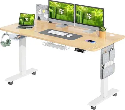 Zdjęcie produktu dla Regulowany biurko z elektryczną regulacją wysokości i 4 przyciskami do zapamiętywania ustawień