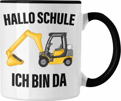 Produktbild von Trendation - Einschulung Junge Geschenk für Schultüte Füllung Tasse Schulstart 1. Schultag Schuleinführung Schulanfang Geschenkidee Schulkind Jungs (Schwarz)