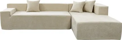 Produktbild von Ecksofa "Tessaro" mit strukturiertem Stoffbezug – 4-Sitzer – Beige