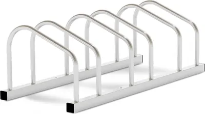 Produktbild von Toboli Fahrradständer für 3 Fahrräder 70,5x32x26cm aus verzinktem Stahl für drinnen und draußen geeignet für Boden- und Wandmontage Reihenparker Fahrradbügel