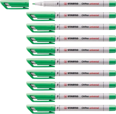 Produktbild von Folienstift - STABILO OHPen universal - wasserlöslich fein - 10er Pack - grün