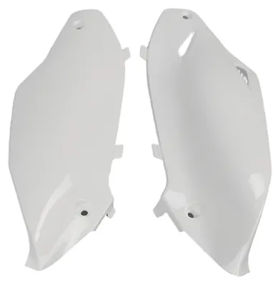 Immagine prodotto di Carene laterali UFO PLAST, set da 2 pezzi per Kawasaki KX F 250 / 450 cc, anni di produzione 2012-2016, colore: bianco OEM