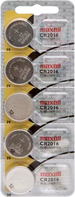 Produktbild von 5x Knopfzellenbatterie Typ: CR 2016 - Li (Lithium) 5 Stück [18740]