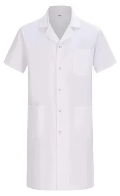 Zdjęcie produktu dla Fartuch laboratoryjny unisex medyczny ochronny biały uniwersalny
