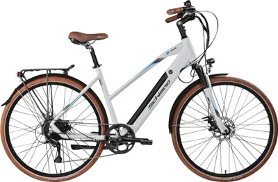 Produktbild von Schiano Voke Pedelec 28 Zoll Trekking E Bike Damen oder Herren 160-170 cm Trekkingrad 8 Gang 418 Wh Elektro Fahrrad weiß
