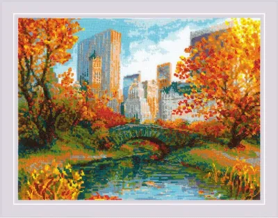 Produktbild von Auslaufmodell Riolis Kreuzstich Set "Zentralpark", Zählmuster, 40x30cm
