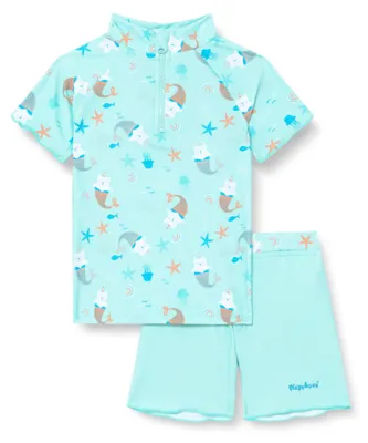 Obrázok produktu pre Sada plaveckého oblečenia Playshoes pre deti, unisex, s UV ochranou, dvojdielna: plavecké tričko a plavecké šortky