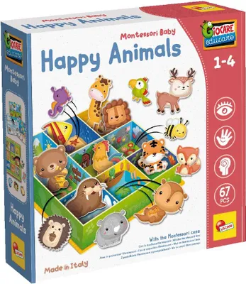 Produktbild von Lisciani Montessori Baby - Happy Animals (Assoziationsspiel)