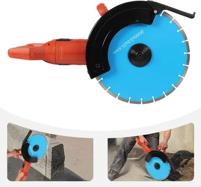 Immagine prodotto di Segatrice manuale per calcestruzzo - Segatrice - Lama da 35 cm - Profondità di taglio 13,5 cm - 3800 giri/min - 3000 W (5800 W max) - Motore in rame - Taglio ad acqua