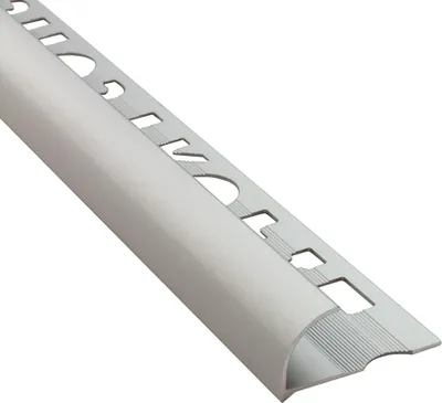 Produktbild von Alu Viertelkreis Profil Fliesenschiene eloxiert silber 2,7m 12mm matt