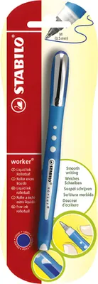 Obrázek produktu pro STABILO worker+ colorful, Jednoduchá propiska, Modrá, Modrá, 0,5 mm, Střední, Pro praváky i leváky