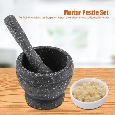Obrázek produktu pro Manual Plastic Garlic Grinder Spices Herbs Mortar Pestle Set Grinding Bowl Kitchen Tool(#4)