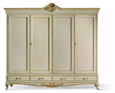 Produktbild von Kleiderschrank Schrank Luxus Schlafzimmer Holz Italienische Möbel Neu