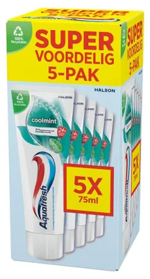 Immagine prodotto di Dentifricio Aquafresh Coolmint, confezione da 5 (5 pezzi)