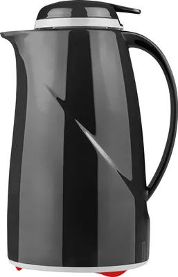 Produktbild von Helios Isolierkanne Wave Push 1,0 l schwarz mit Drucktaste, spülmaschinenfest