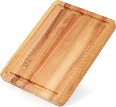 Immagine prodotto di Tagliere - 28x20 cm - Scanalatura per succhi - Legno di acacia - Tagliere rettangolare per servire