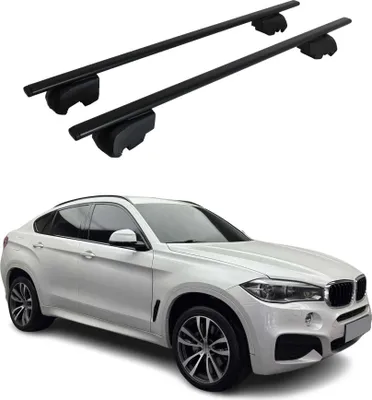 Zdjęcie produktu dla Poprzeczne relingi dachowe do BMW X6 F16 F86 2014–2019, kolor czarny, zestaw 2 szt.