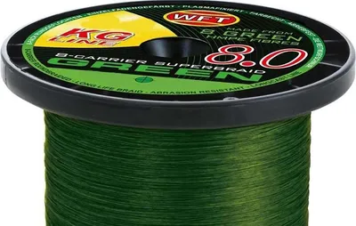 Produktbild von WFT KG 8 grün 600m - Geflochtene Angelschnur, Durchmesser/Tragkraft:0.26mm / 34kg Tragkraft