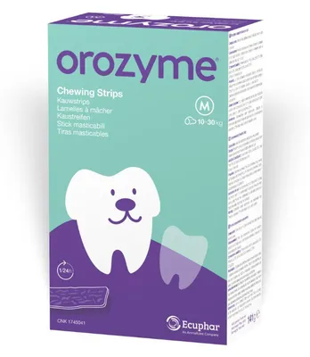 Produktbild von Orozyme Kaustreifen M 141 g für Hunde | Zahnpflege | Kollagen | Gebiss