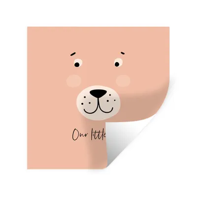 Produktbild von MuchoWow® Wandtattoo Wandsticker Wandaufkleber Zitate - Unser kleines Mädchen - Baby - Sprichwörter - Kinder - Kinder - Mädchen 30x30 cm Selbstklebend und Repositionierbar - Repositionierbar - Wasser abweisend