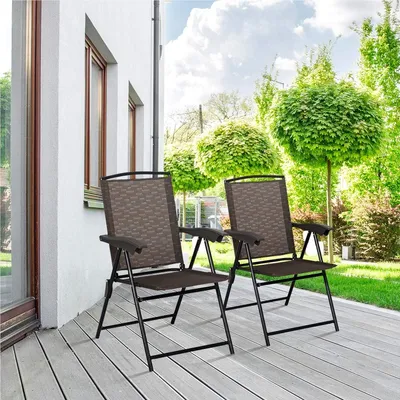 Immagine prodotto di Set di sedie pieghevoli - Sedie da giardino - Sedie per terrazza - Sedie da campeggio - Sedie pieghevoli - Schienale regolabile