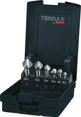 Immagine prodotto di Ruko Terrax Set di 6 pezzi per svasatura HSS DIN 335 C 90°, A102152RO