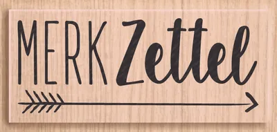 Produktbild von HEYDA 211801321 Stempel Allgemein Merkzettel Holz matt lackiert