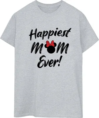 Produktbild von Disney - "Happiest Mom Ever" T-Shirt für Damen BI38840 (L) (Grau)