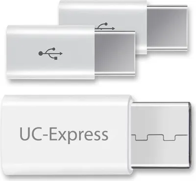 Produktbild von 3x Micro USB Adapter USB C Typ C Stecker wandelt USB 2.0 Typ B zu USB 3.1 Typ C