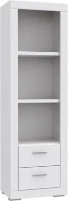 Produktbild von Furniture24 Regal Snow SNWR72 Bücherregal mit 2 Schubkästen Weiß
