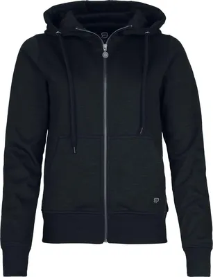 Produktbild von RED by EMP Damen schwarze Kapuzenjacke mit Labelpatch S