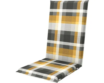 Produktbild von Stuhlauflage 119 x 48 x 6 cm 50 % Baumwolle, 50 % Polyester grau gelb