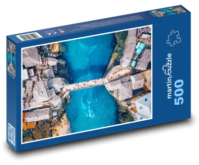 Zdjęcie produktu dla Puzzle 500 Stare Miasto - Rzeka Neretva - martinpuzzle