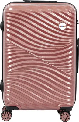 Produktbild von Biggdesign Moods Up Koffer Hartschalenkoffer Groß | Reisetasche mit Rollen | Reisekoffer mit Kombinationsschloss | 4 Doppel Rollen | 360 Grad drehbar | Hartschale ABS | Leicht | Rosegold