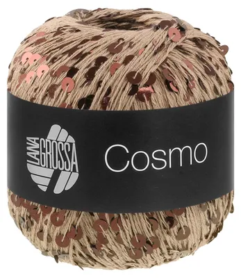 Produktbild von Lana Grossa COSMO 100 g Beilaufgarn aus Baumwolle mit Pailletten 260 m Farbe 032 - Camel