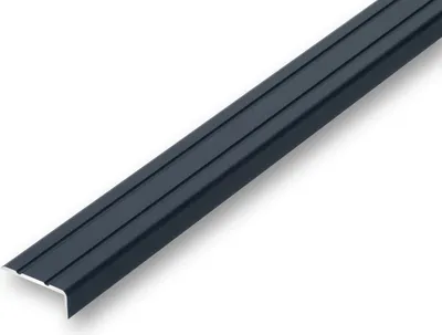 Produktbild von (11,48EUR/m) 25 x 10 x 1180 mm Treppenwinkel schwarz selbstklebend Treppenkantenprofil Treppenkante Kantenschutz