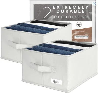 Produktbild von Famanu Kleidungskisten für Kleiderschrank - 2 Stück