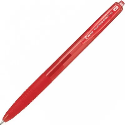 Image de Pilot Super Grip G Rouge Stylo à bille rétractable avec clip Fin 12 pièce(s)