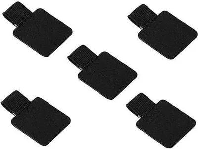 Produktbild von Selbstklebender Stifthalter mit Schlaufe für Notizbücher, Tagebücher, Kalender, Schreibtischaccessoires, Spender, schwarz, 5 Stück