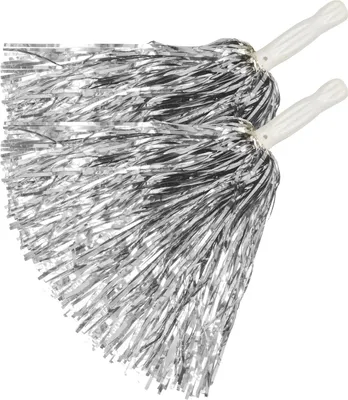 Produktbild von Cheerleader Pompon 2 Stück | Metallic Silber