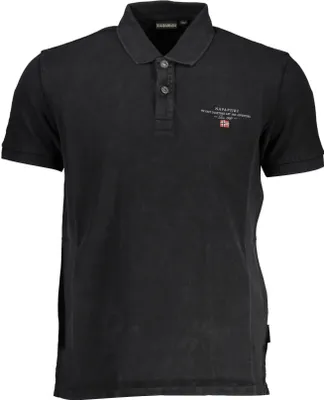 Produktbild von Herren Schwarz Kurzarm-Poloshirt: Stilvoll mit Druck und Stickerei