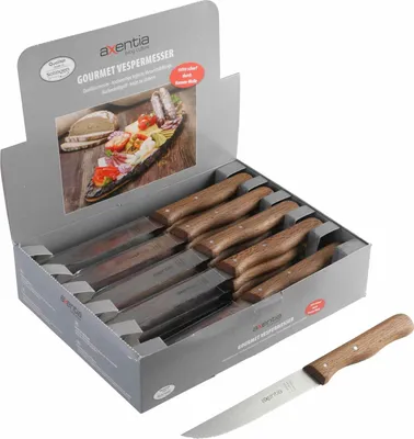 Produktbild von Axentia Gourmet Vespermesser, Buchenholzgriff